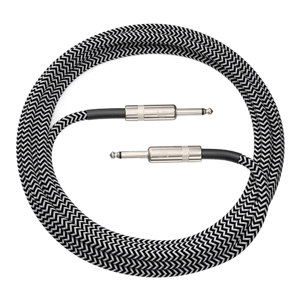 Dây Cáp Guitar D'Addario Braided Instrument Cable PW-BG – B&W Tweed
