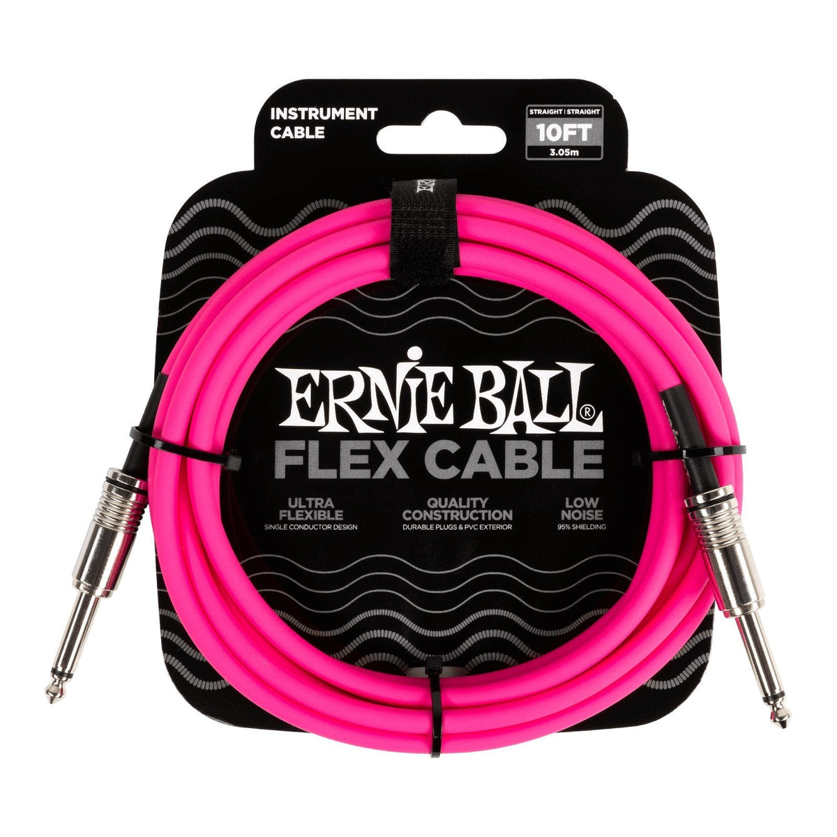 Dây Cáp Guitar Ernie Ball Flex Instrument Cable – 3m (10ft), Pink