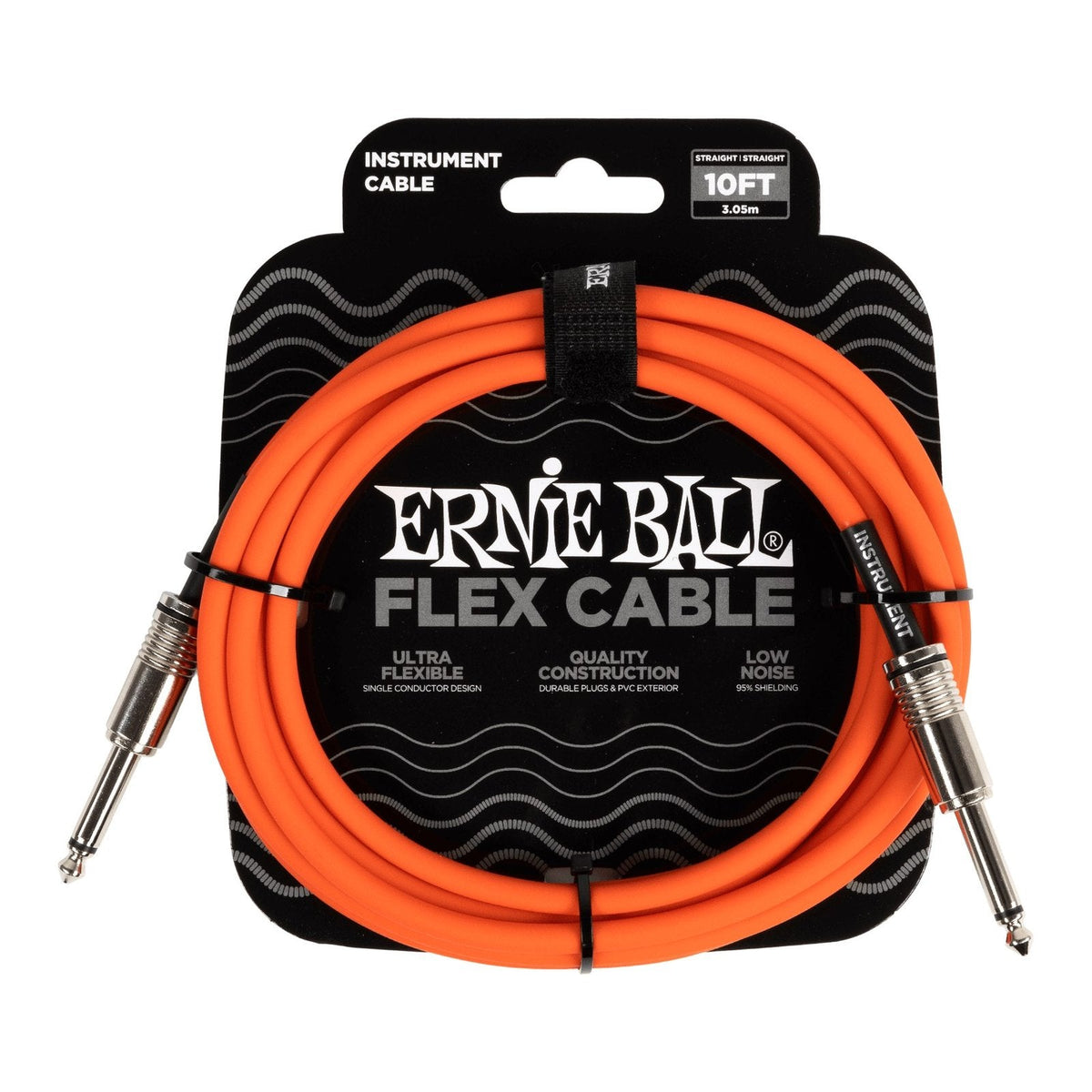 Dây Cáp Guitar Ernie Ball Flex Instrument Cable – 3m (10ft), Orange