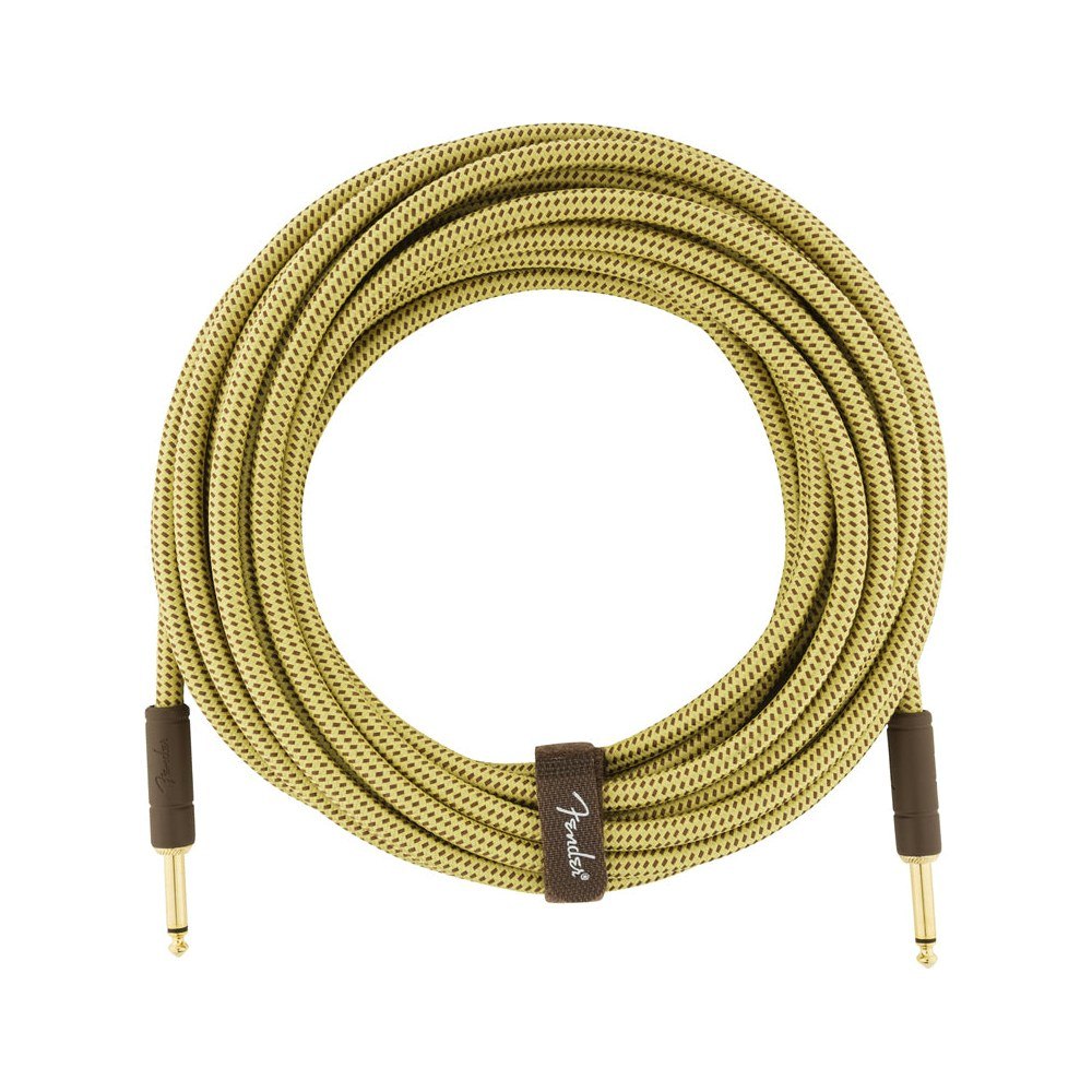 Dây Cáp Guitar Fender Deluxe Series Tweed Instrument Cable – 7,6m (25ft), Thẳng - Thẳng, Tweed