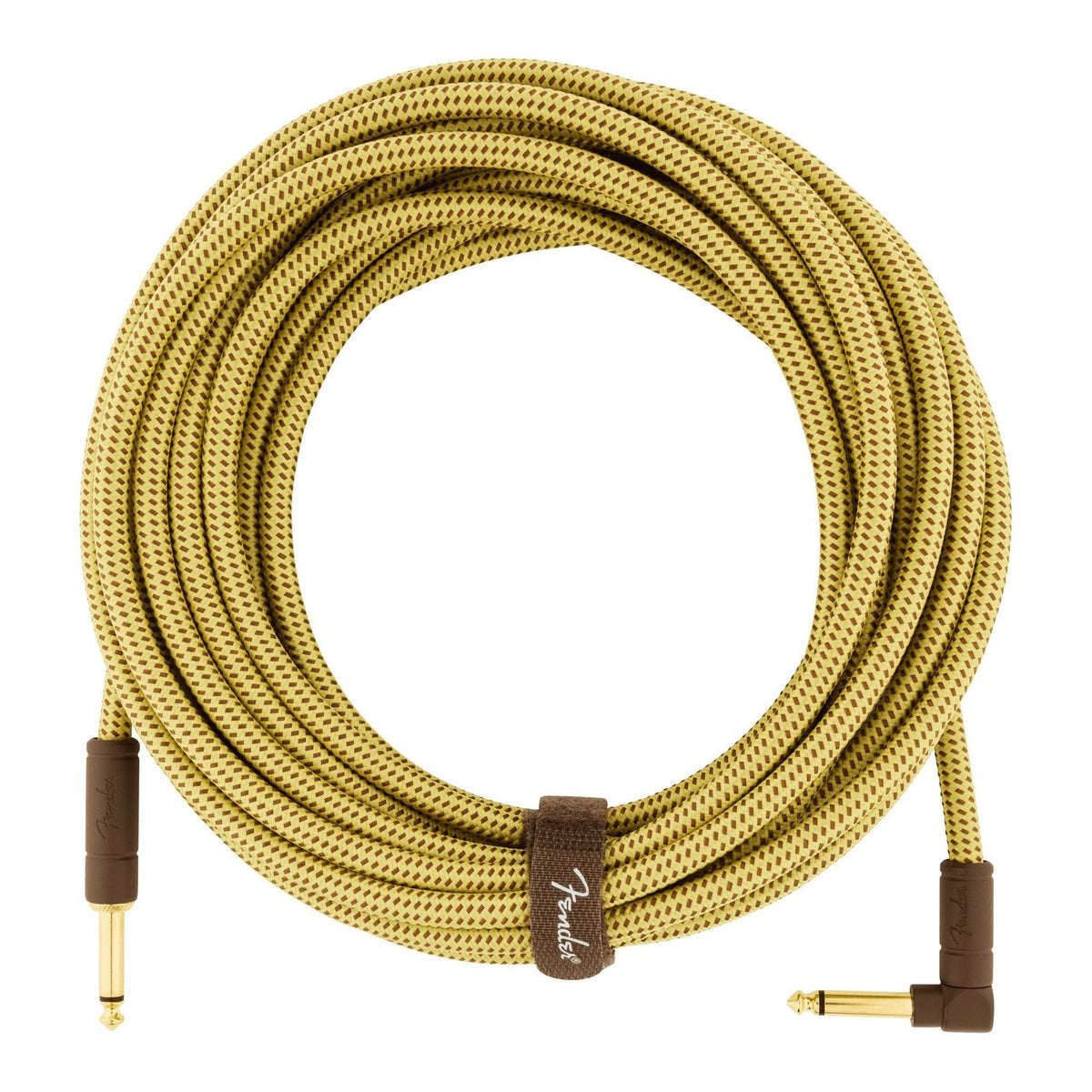 Dây Cáp Guitar Fender Deluxe Series Tweed Instrument Cable – 7,6m (25ft), Thẳng - Vuông, Tweed