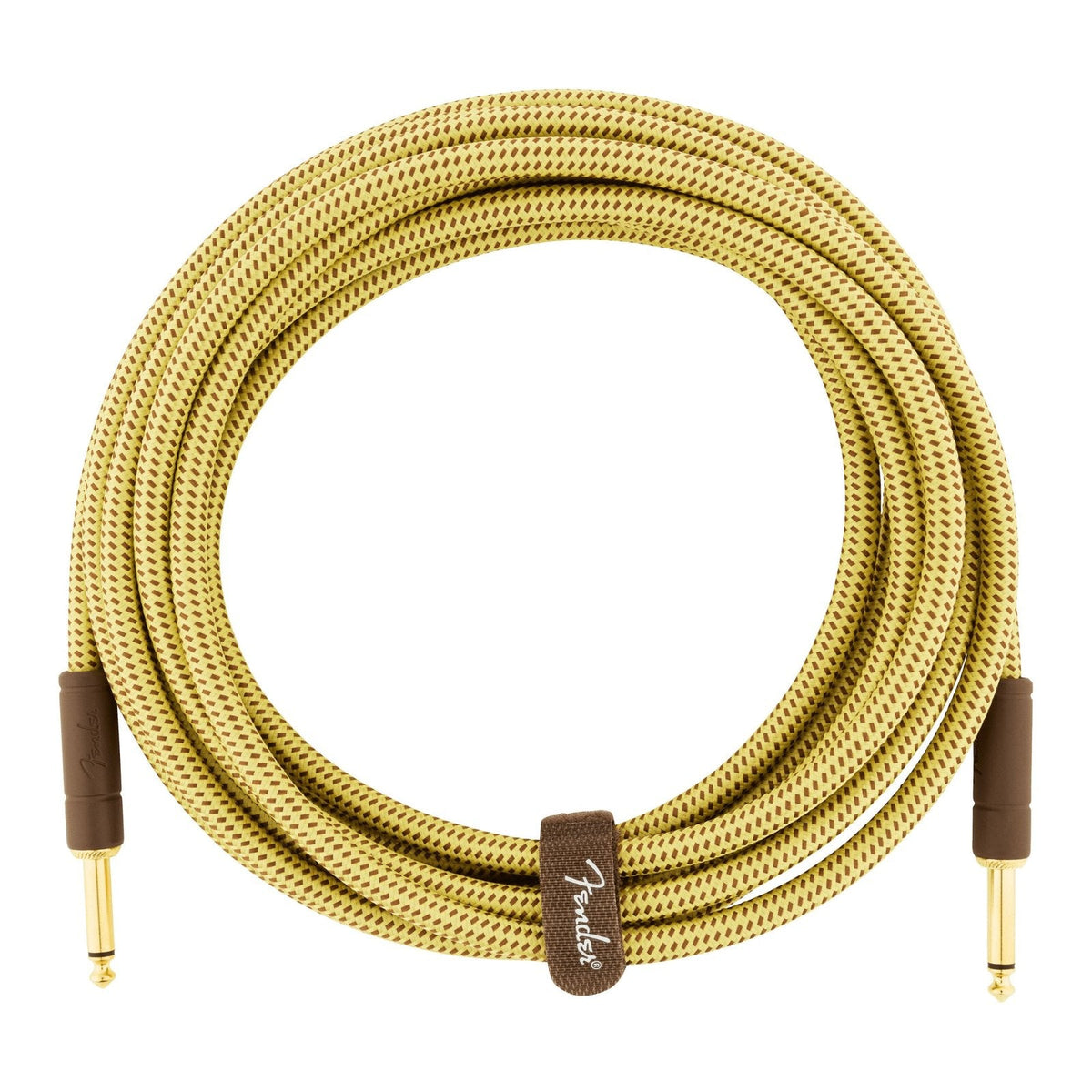 Dây Cáp Guitar Fender Deluxe Series Tweed Instrument Cable – 4,6m (15ft), Thẳng - Thẳng, Tweed