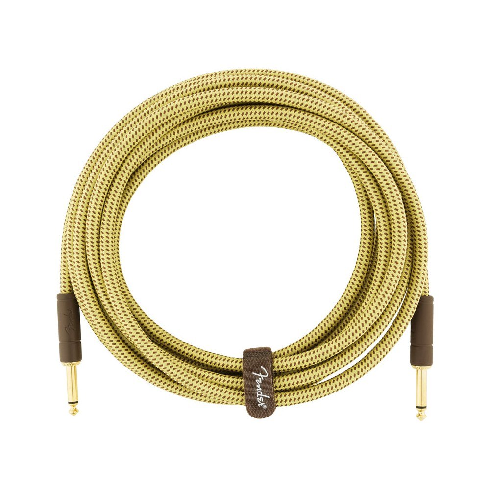 Dây Cáp Guitar Fender Deluxe Series Tweed Instrument Cable – 4,6m (15ft), Thẳng - Thẳng, Tweed