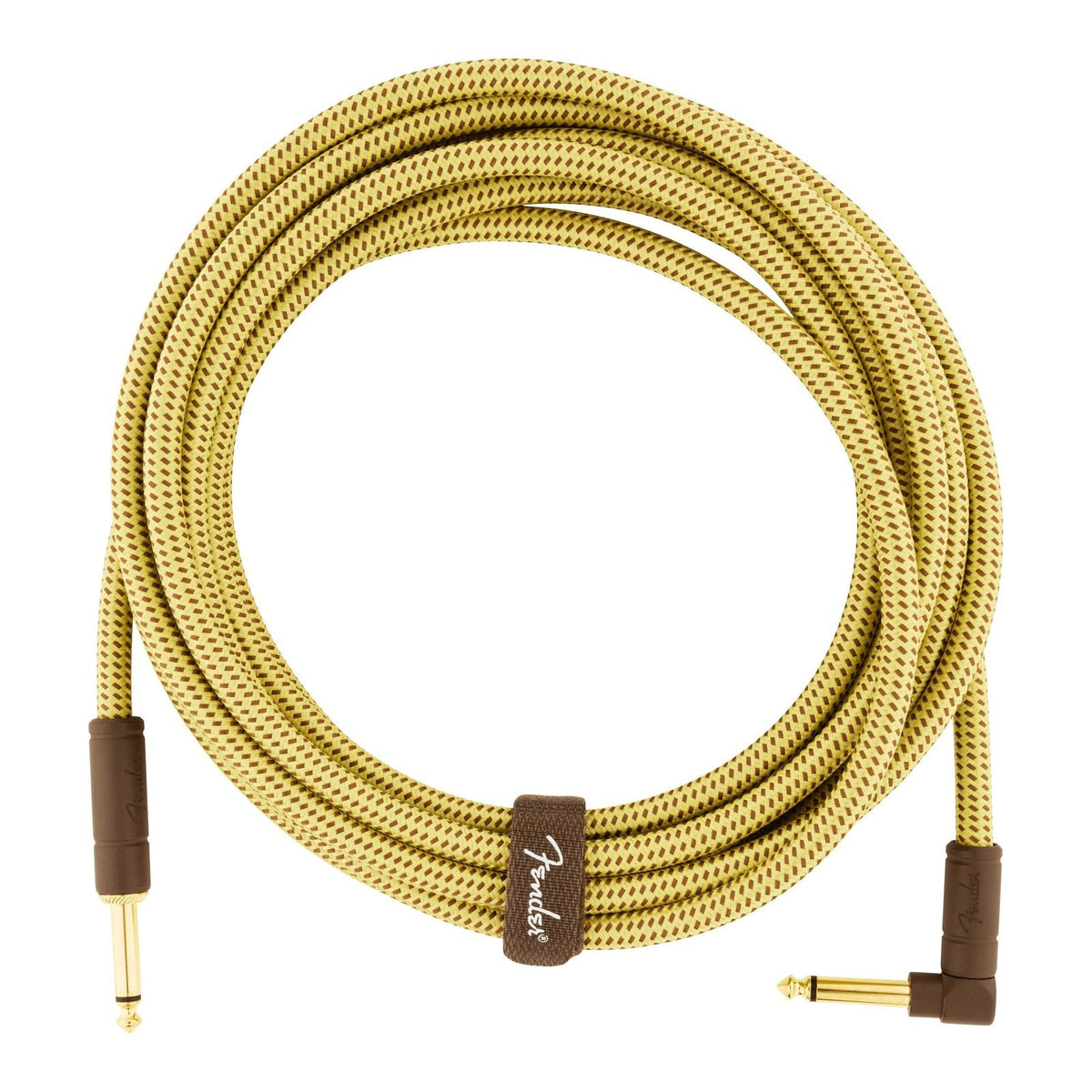 Dây Cáp Guitar Fender Deluxe Series Tweed Instrument Cable – 4,6m (15ft), Thẳng - Vuông, Tweed