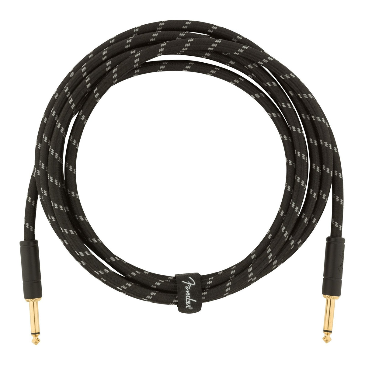 Dây Cáp Guitar Fender Deluxe Series Tweed Instrument Cable – 3m (10ft), Thẳng - Thẳng, Black Tweed