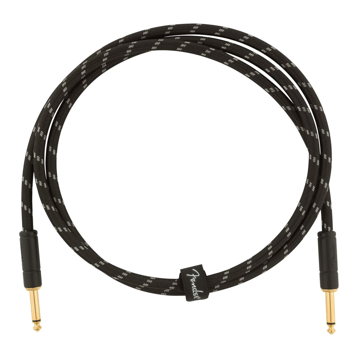 Dây Cáp Guitar Fender Deluxe Series Tweed Instrument Cable – 1,5m (5ft), Thẳng - Thẳng, Black Tweed
