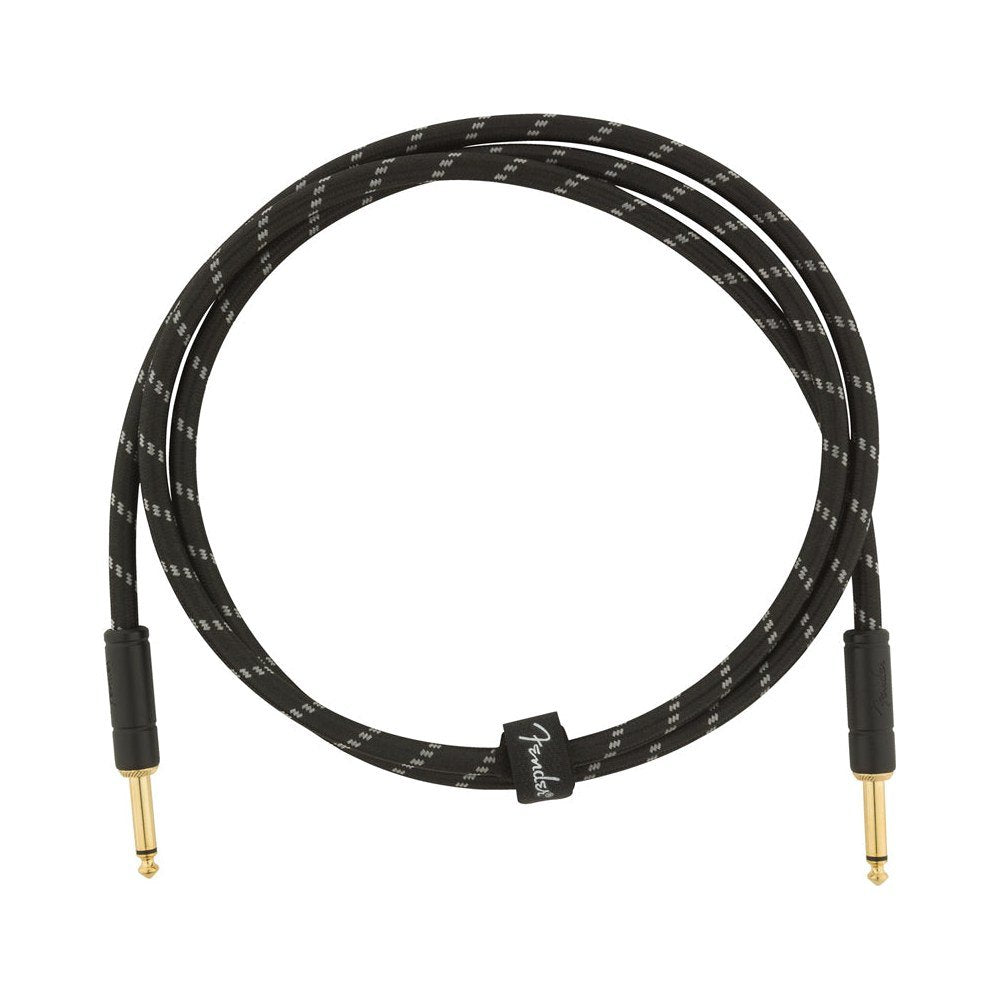 Dây Cáp Guitar Fender Deluxe Series Tweed Instrument Cable – 1,5m (5ft), Thẳng - Thẳng, Black Tweed