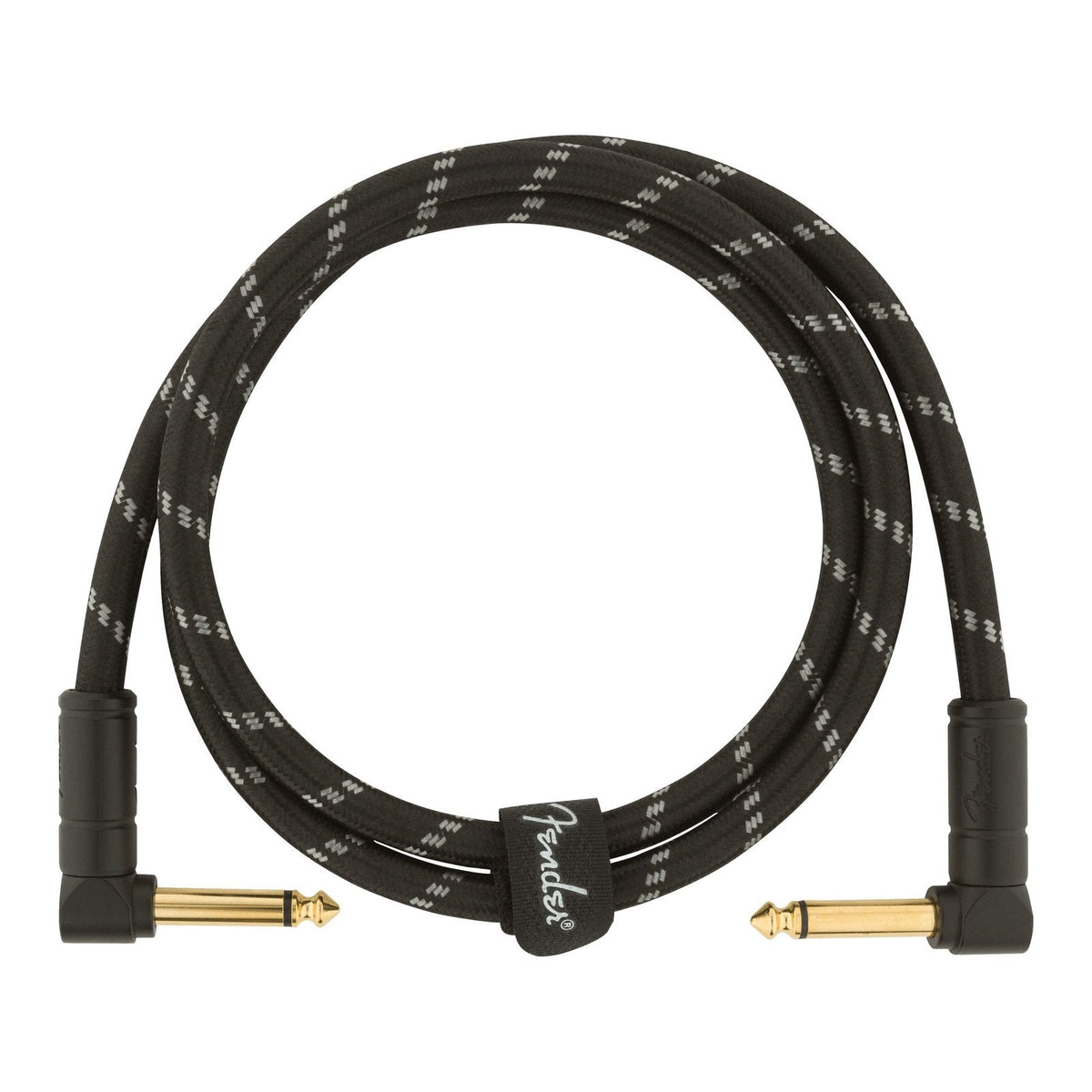 Dây Cáp Guitar Fender Deluxe Series Tweed Instrument Cable – 91cm (3ft), Vuông - Vuông, Black Tweed