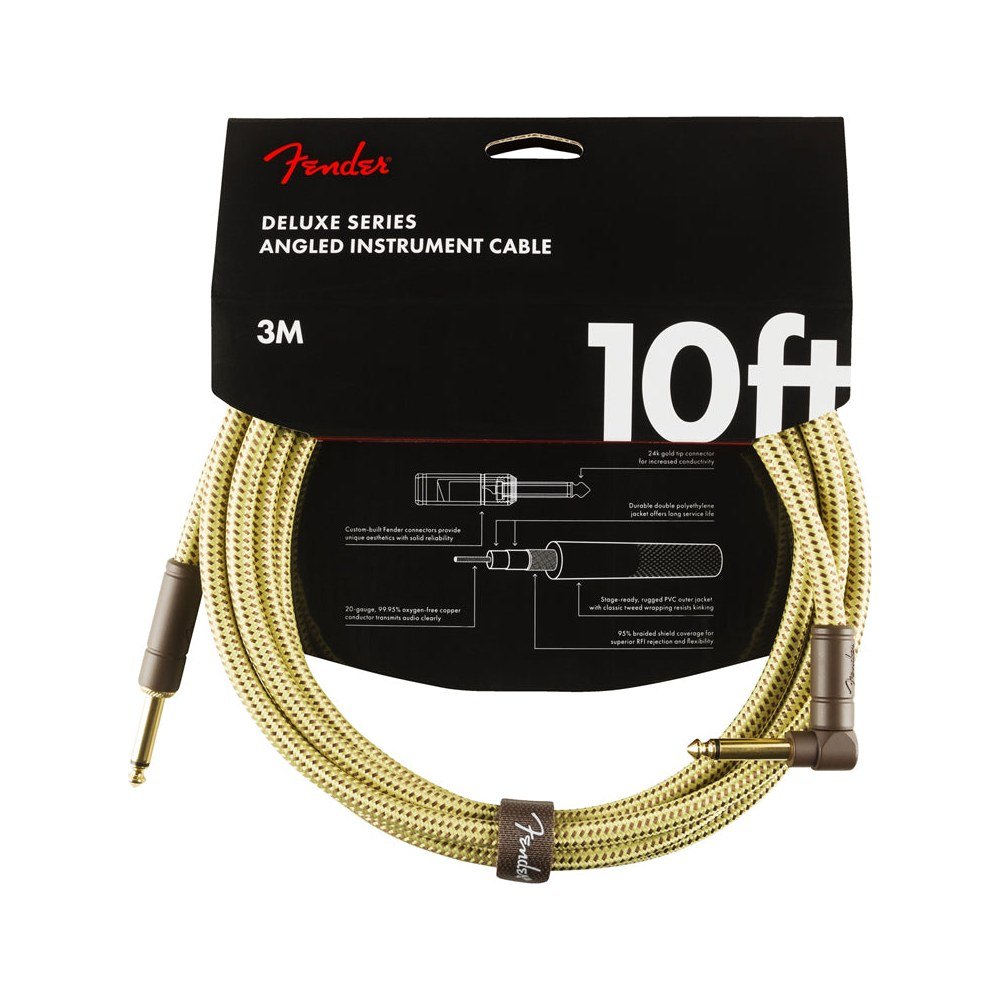 Dây Cáp Guitar Fender Deluxe Series Tweed Instrument Cable – Tweed