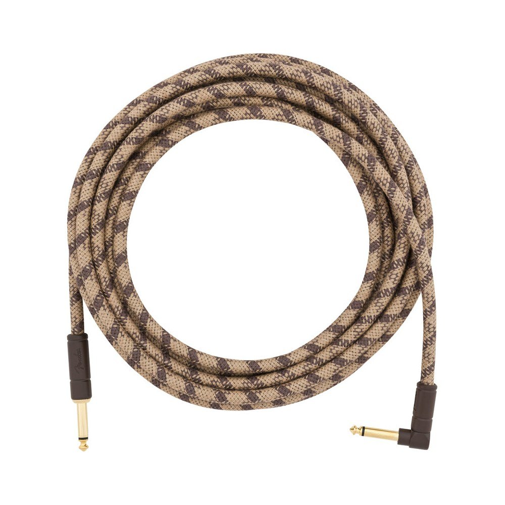 Dây Cáp Guitar Fender Festival Instrument Cable – 5,7m (18,6ft), Thẳng - Vuông, Brown Stripe