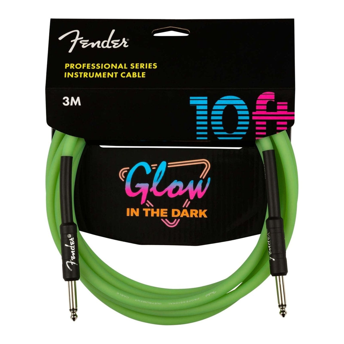 Dây Cáp Guitar Fender Professional Series Instrument Cable – 3m (10ft), Thẳng - Thẳng, Green