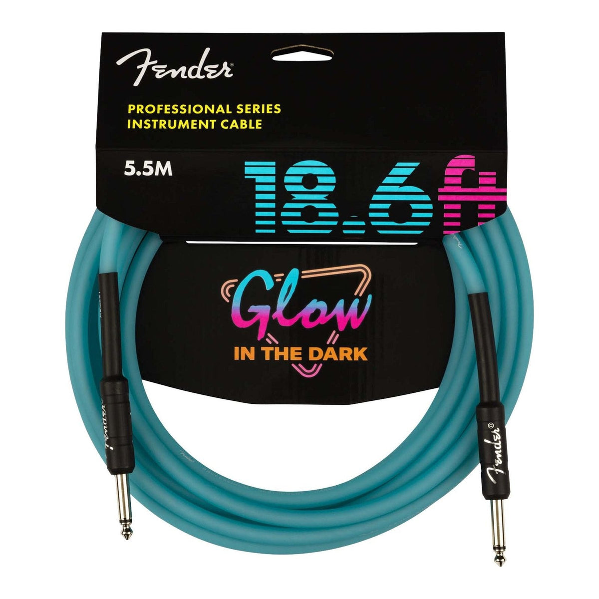Dây Cáp Guitar Fender Professional Series Instrument Cable – 5,7m (18,6ft), Thẳng - Thẳng, Blue
