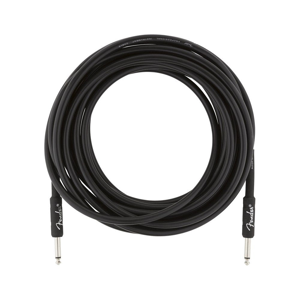 Dây Cáp Guitar Fender Professional Series Instrument Cable – 7,6m (25ft), Thẳng - Thẳng, Black