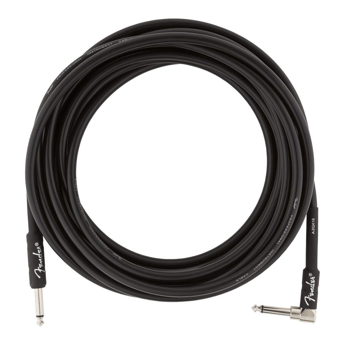 Dây Cáp Guitar Fender Professional Series Instrument Cable – 5,7m (18,6ft), Thẳng - Vuông, Black