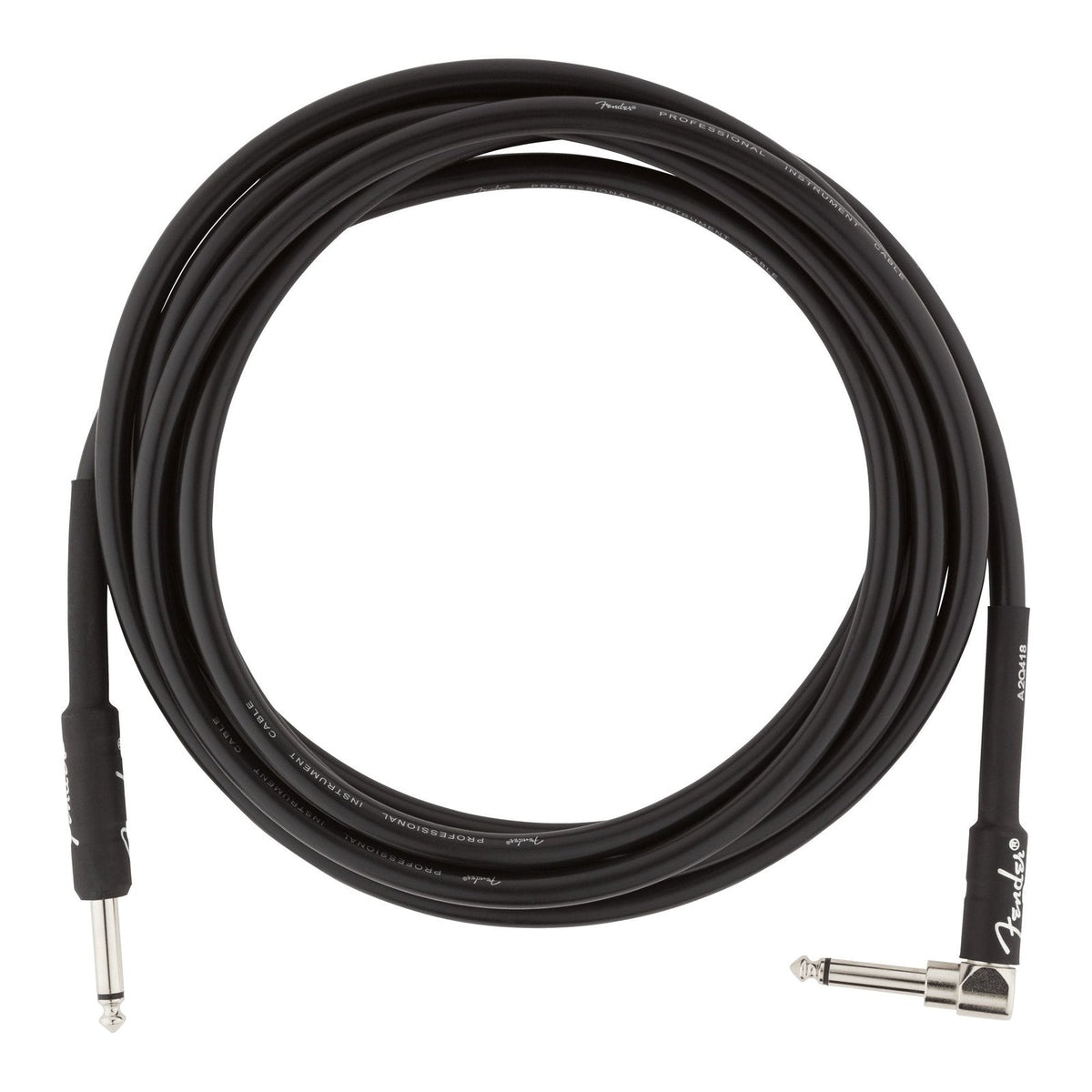 Dây Cáp Guitar Fender Professional Series Instrument Cable – 3m (10ft), Thẳng - Vuông, Black