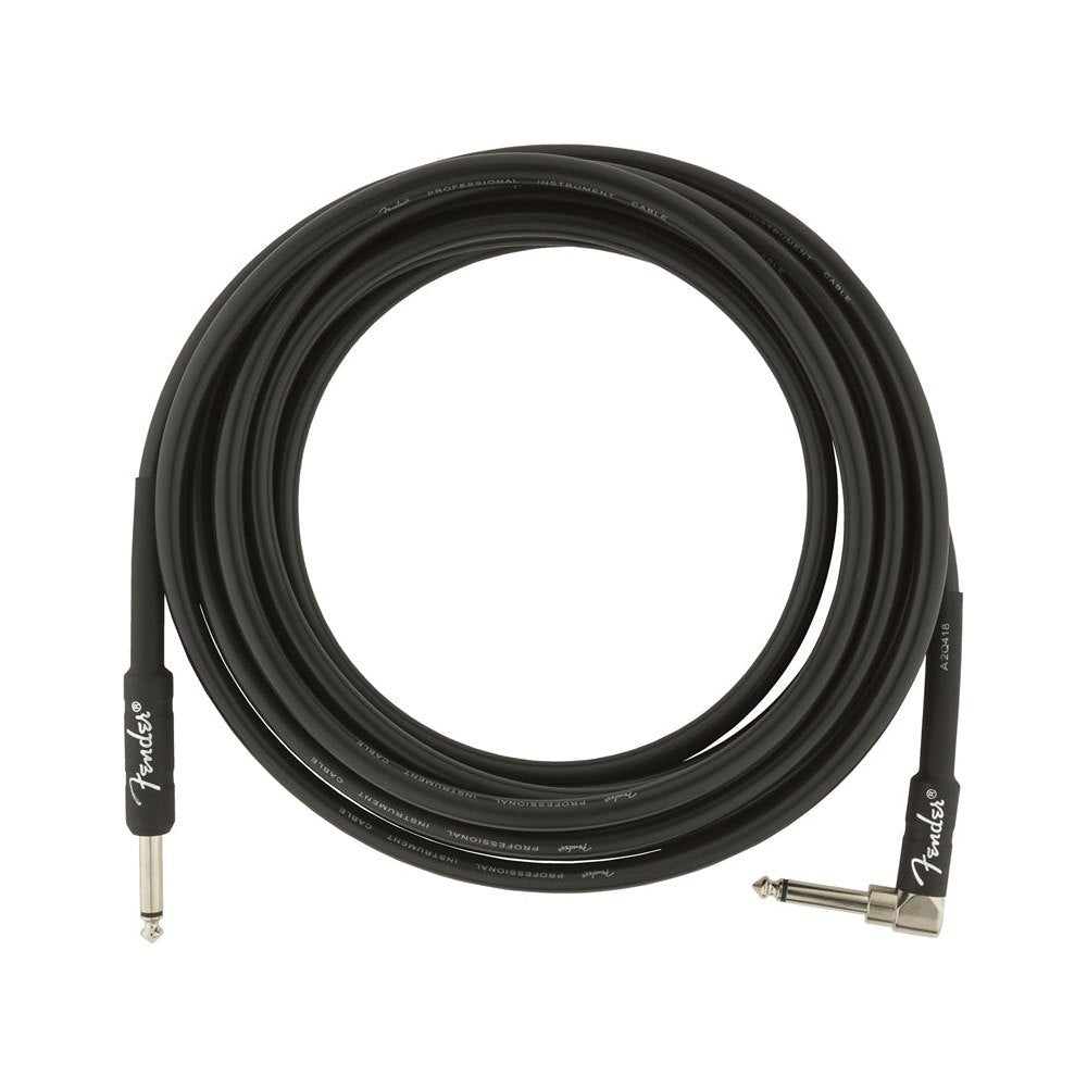 Dây Cáp Guitar Fender Professional Series Instrument Cable – 4,6m (15ft), Thẳng - Vuông, Black