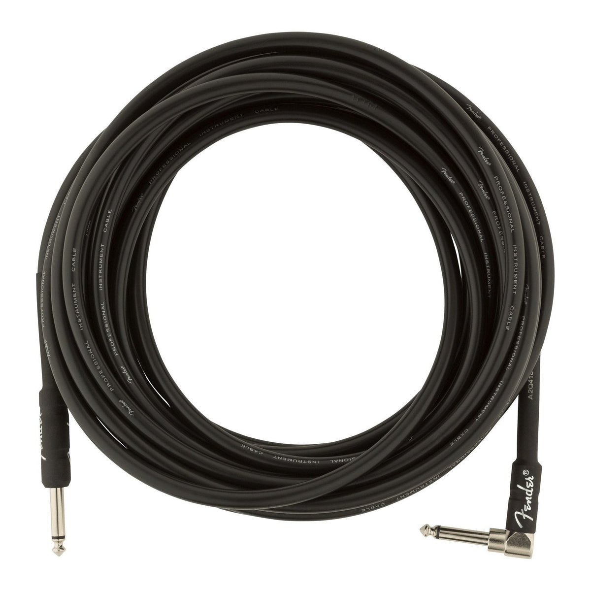 Dây Cáp Guitar Fender Professional Series Instrument Cable – 7,6m (25ft), Thẳng - Vuông, Black