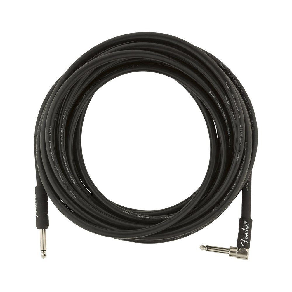 Dây Cáp Guitar Fender Professional Series Instrument Cable – 7,6m (25ft), Thẳng - Vuông, Black