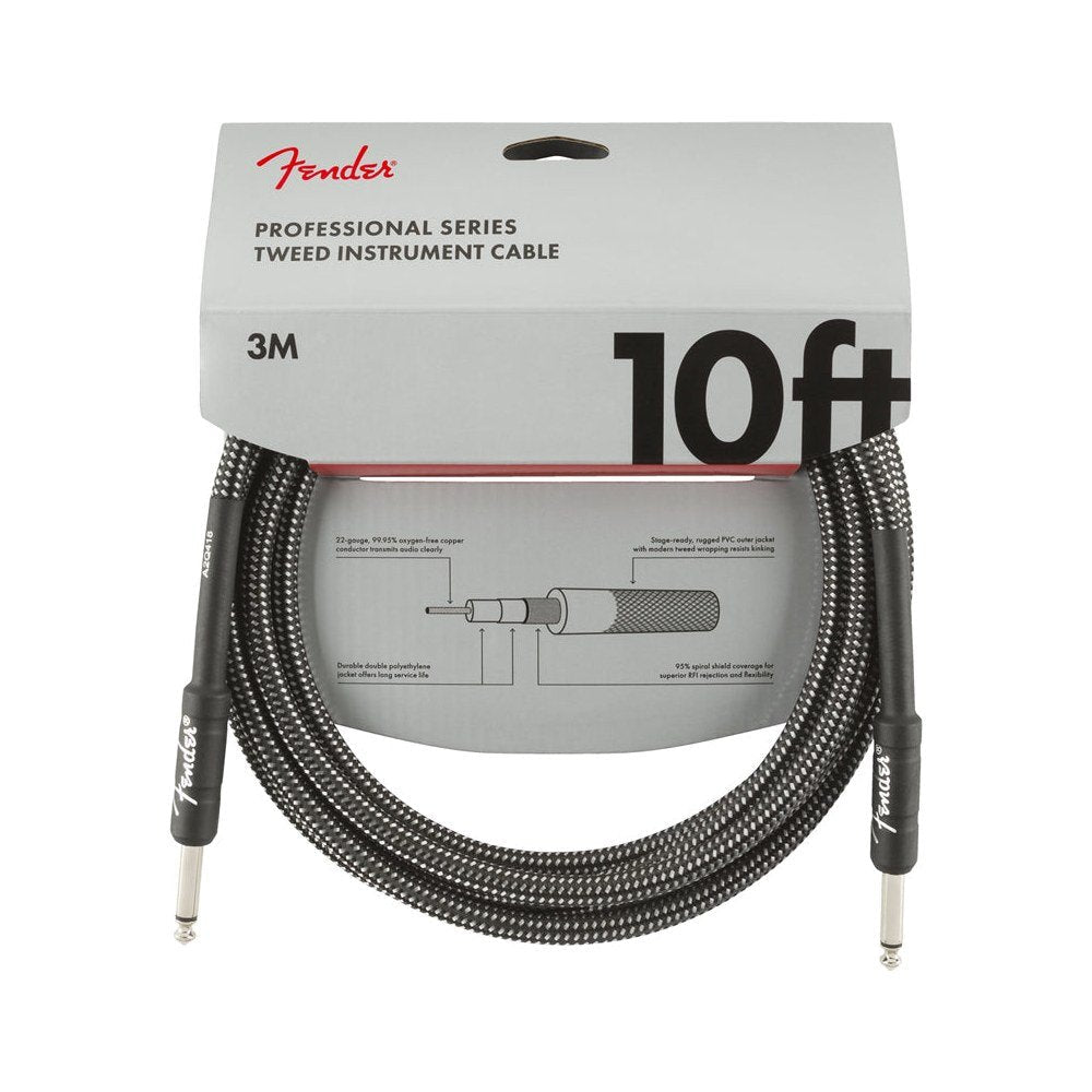Dây Cáp Guitar Fender Professional Series Instrument Cable – Gray Tweed