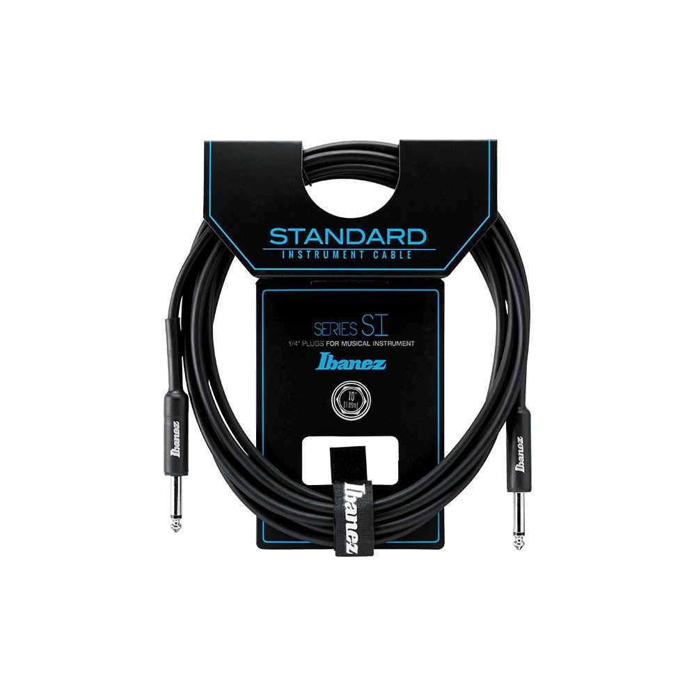 Dây Cáp Guitar Ibanez SI Series (SI10, SI20, Patch SI) – 3m (10ft), Thẳng - Thẳng, Black