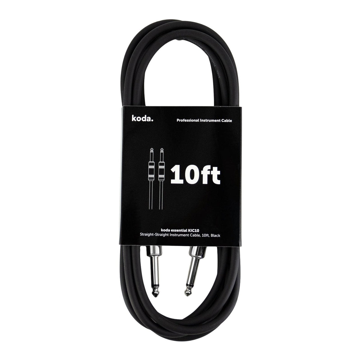 Dây Cáp Guitar koda essential KIC Instrument Cable – 3m (10ft), Thẳng - Thẳng