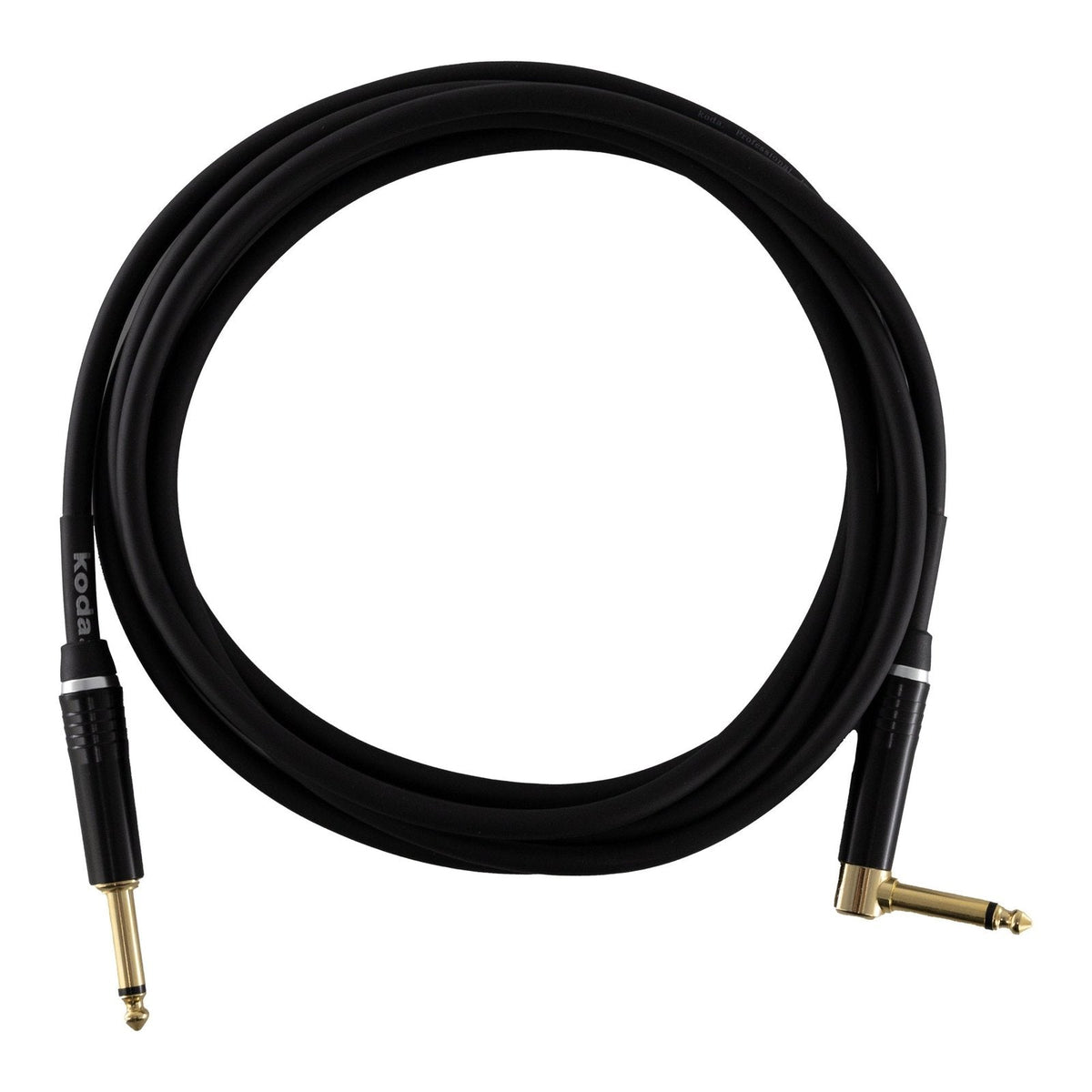 Dây Cáp Guitar koda plus KIC Instrument Cable – 3m (10ft), Thẳng - Vuông, Black