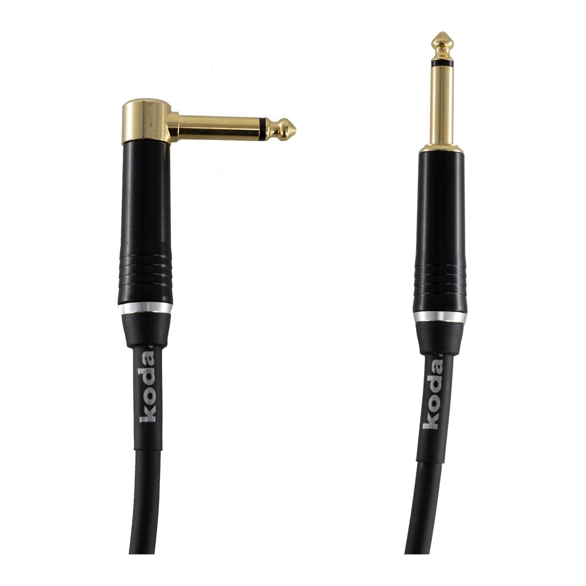 Dây Cáp Guitar koda plus KIC Instrument Cable – 3m (10ft), Thẳng - Vuông, Black