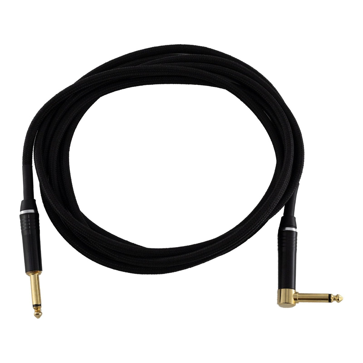 Dây Cáp Guitar koda plus KIC Instrument Cable – 3m (10ft), Thẳng - Vuông, Black Tweed