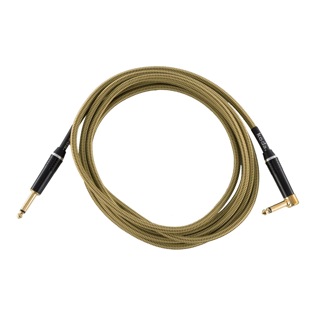 Dây Cáp Guitar koda plus KIC Instrument Cable – 3m (10ft), Thẳng - Vuông, Vintage Tweed