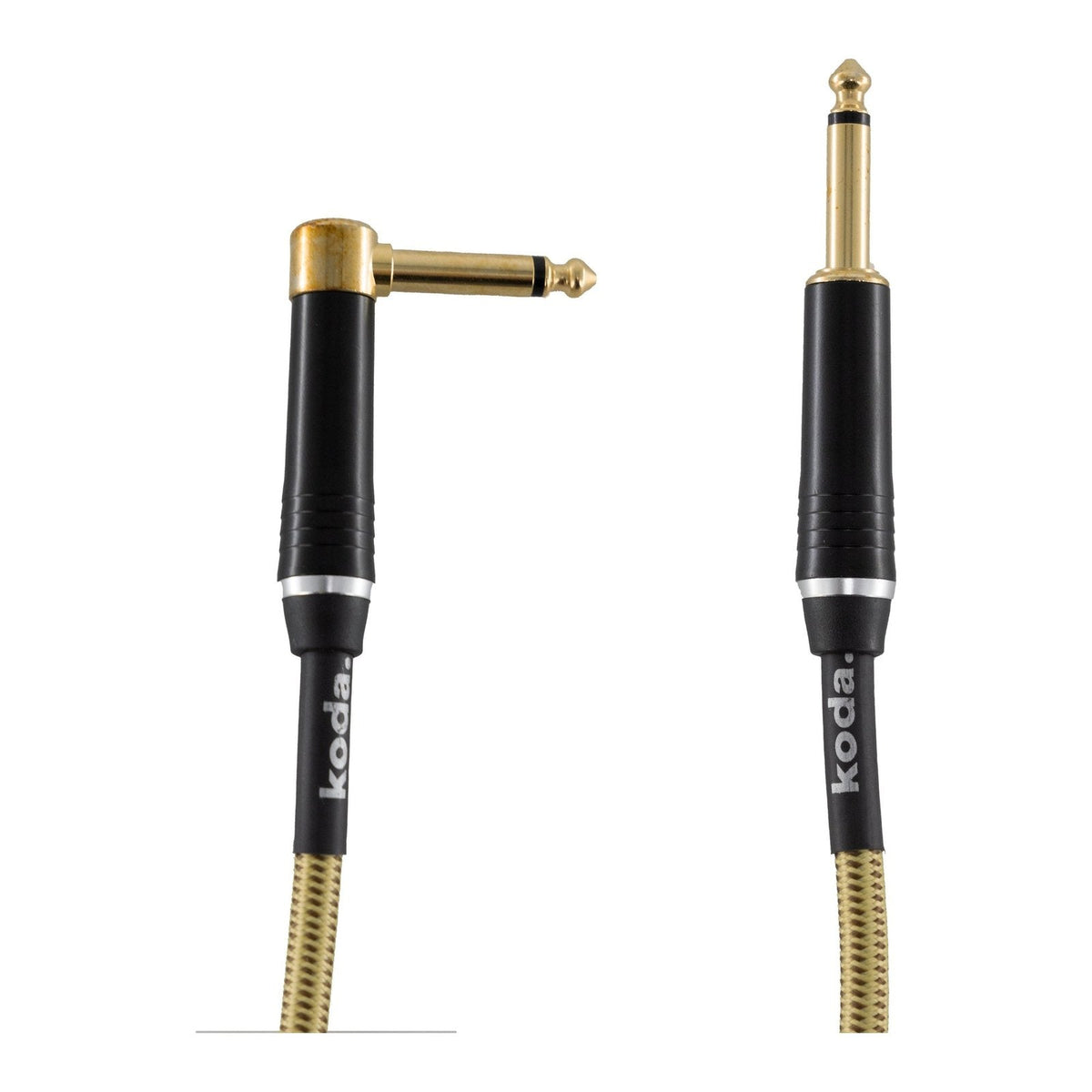 Dây Cáp Guitar koda plus KIC Instrument Cable – 3m (10ft), Thẳng - Vuông, Vintage Tweed