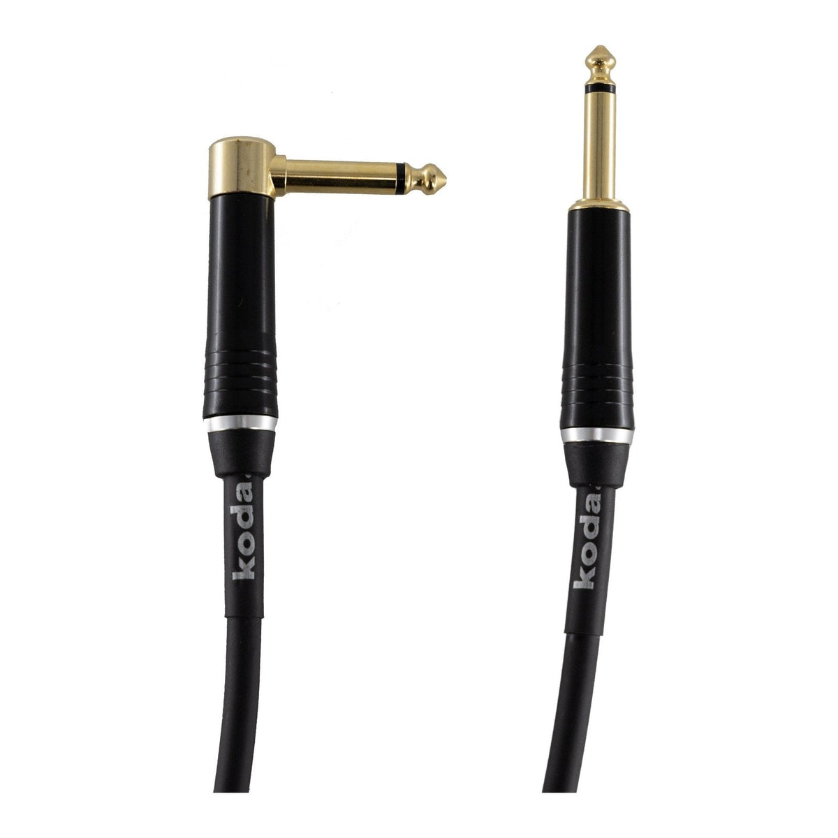 Dây Cáp Guitar koda plus KIC Instrument Cable – 4,6m (15ft), Thẳng - Vuông, Black