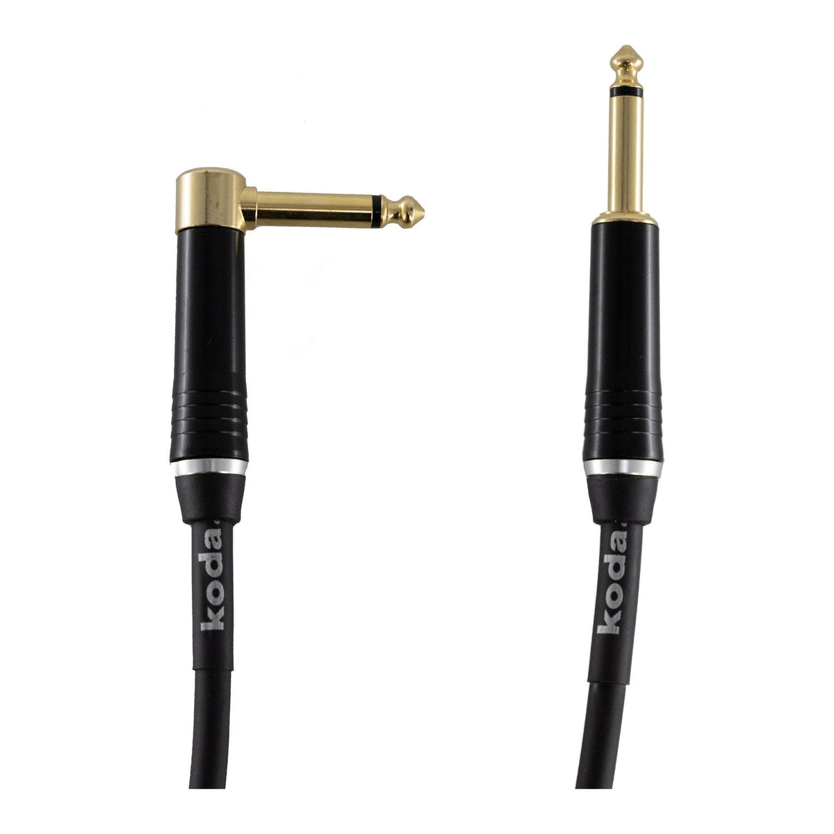 Dây Cáp Guitar koda plus KIC Instrument Cable – 6,1m (20ft), Thẳng - Vuông, Black