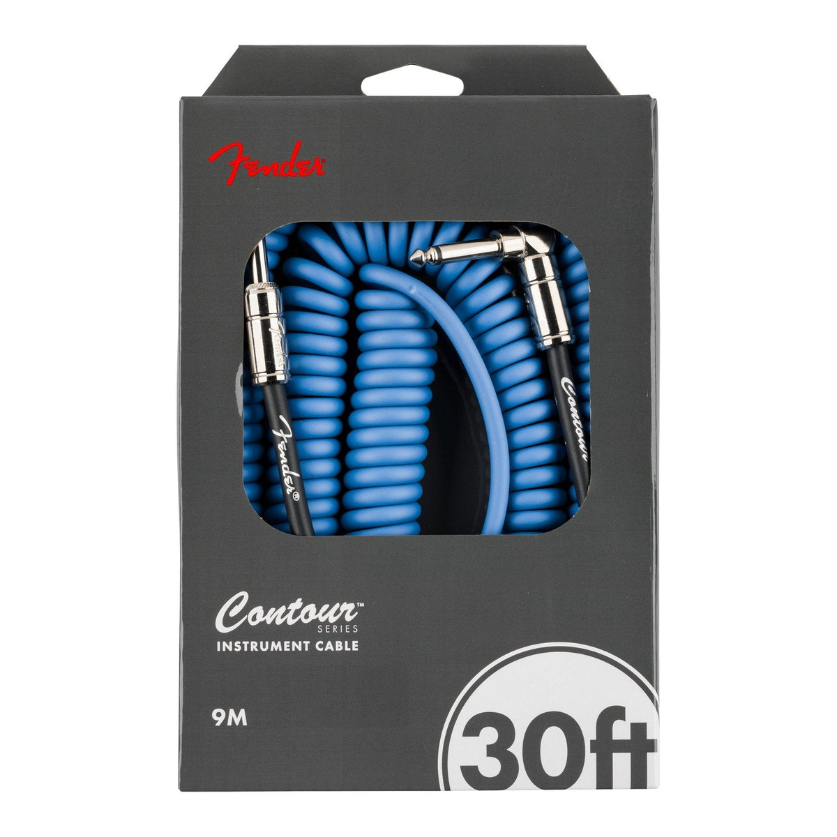 Dây Cáp Guitar Xoắn Fender Contour Series Coil Cable 30ft – Lake Placid Blue