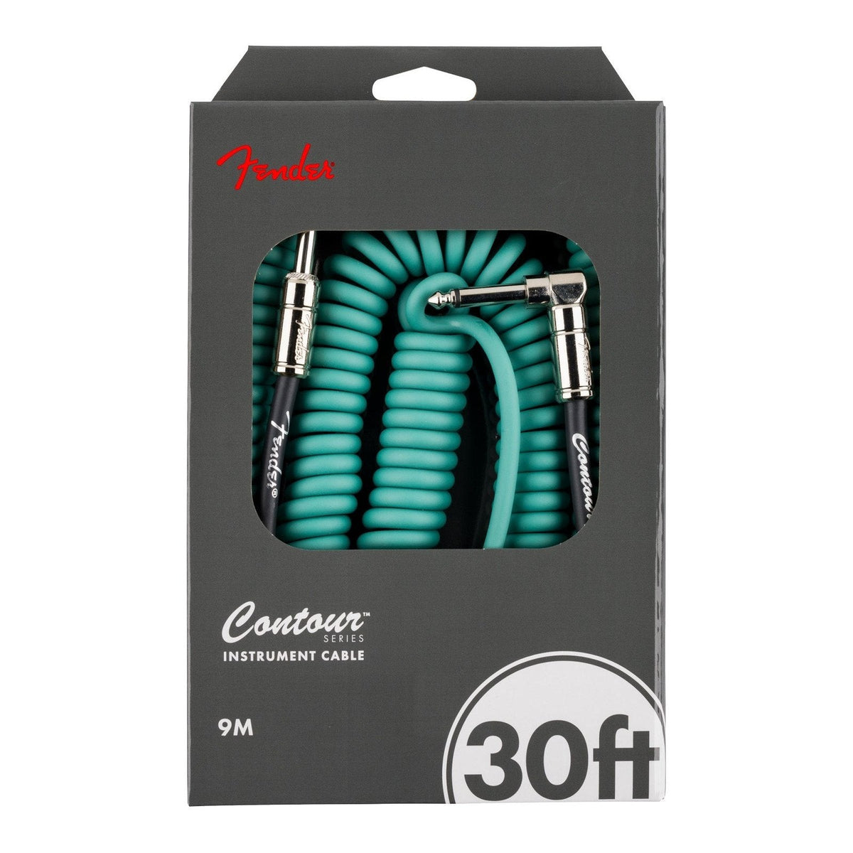 Dây Cáp Guitar Xoắn Fender Contour Series Coil Cable 30ft – Sherwood Green