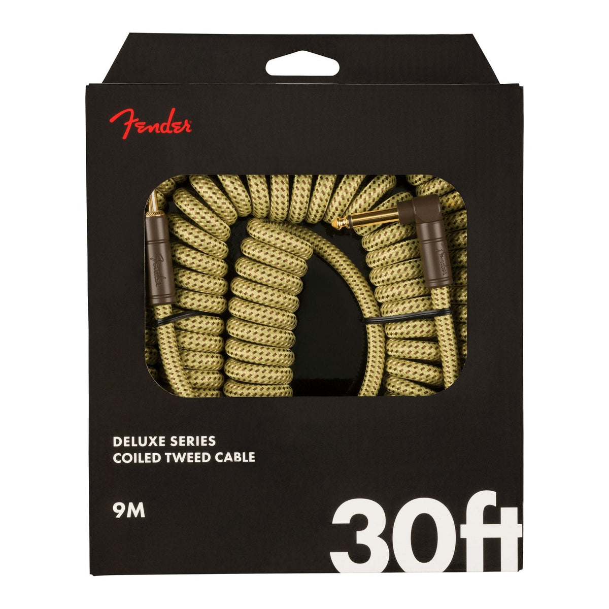 Dây Cáp Guitar Xoắn Fender Deluxe Series Tweed Coil Cable 30ft – Tweed
