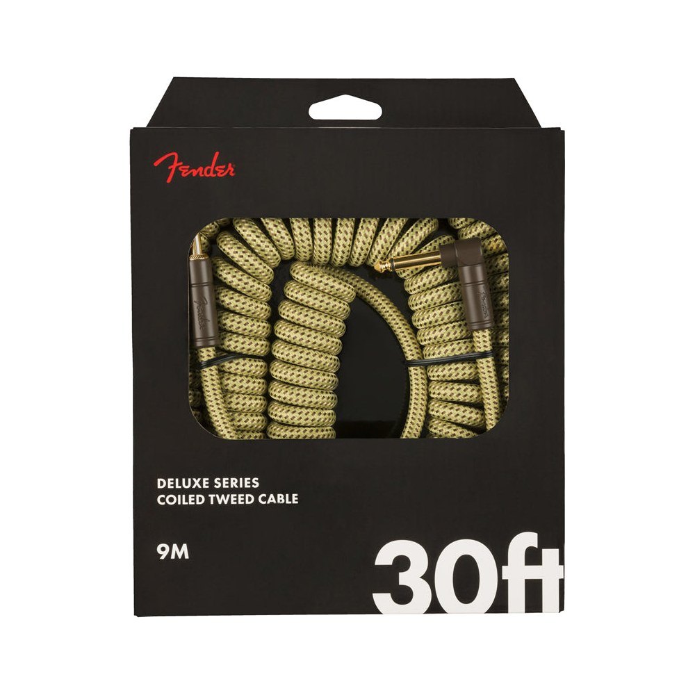 Dây Cáp Guitar Xoắn Fender Deluxe Series Tweed Coil Cable 30ft – Tweed