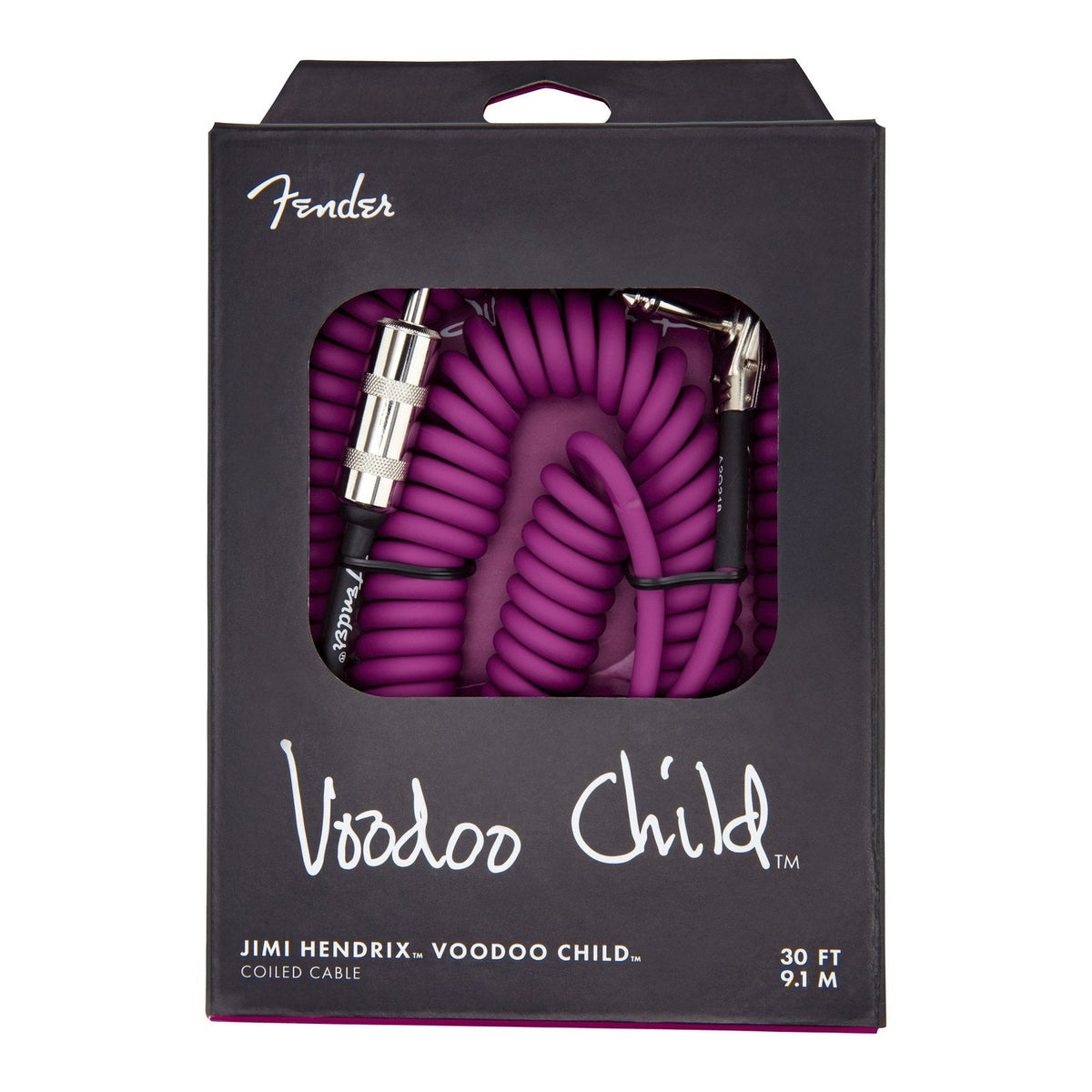 Dây Cáp Guitar Xoắn Fender Jimi Hendrix Voodoo Child 30ft – Purple