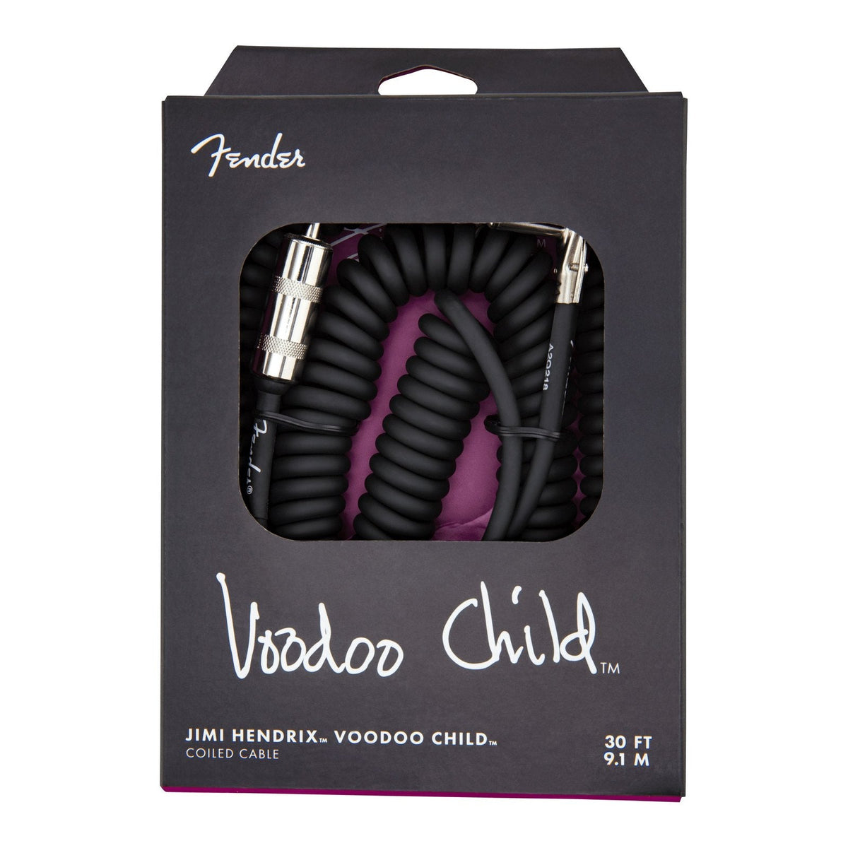 Dây Cáp Guitar Xoắn Fender Jimi Hendrix Voodoo Child 30ft – Black