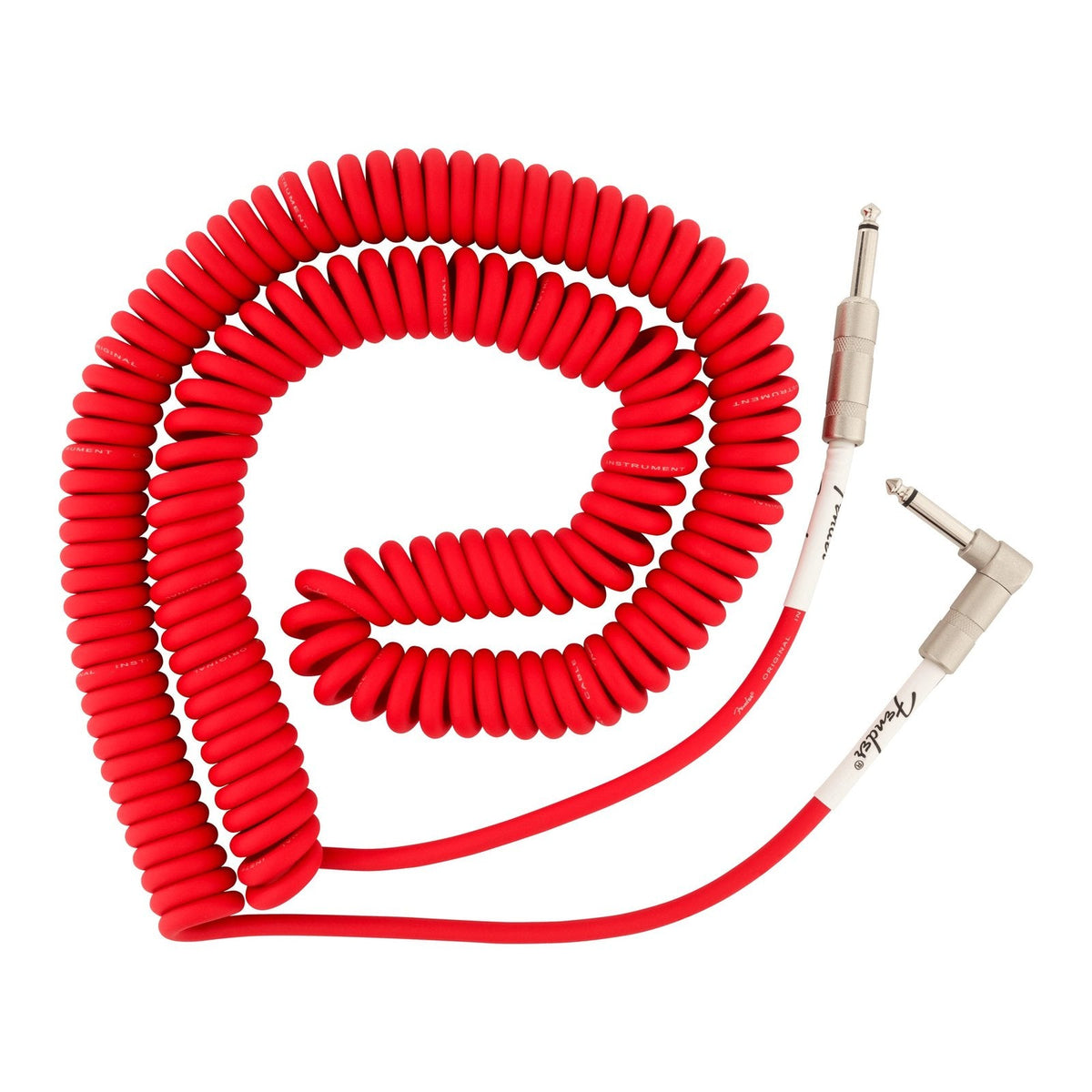 Dây Cáp Guitar Xoắn Fender Original Series Coil Cable 30ft – Fiesta Red