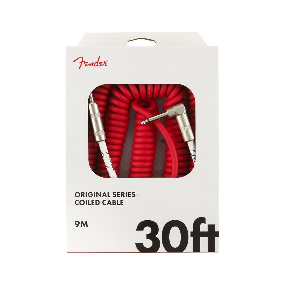 Dây Cáp Guitar Xoắn Fender Original Series Coil Cable 30ft – Fiesta Red