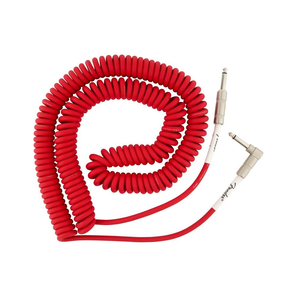 Dây Cáp Guitar Xoắn Fender Original Series Coil Cable 30ft – Fiesta Red