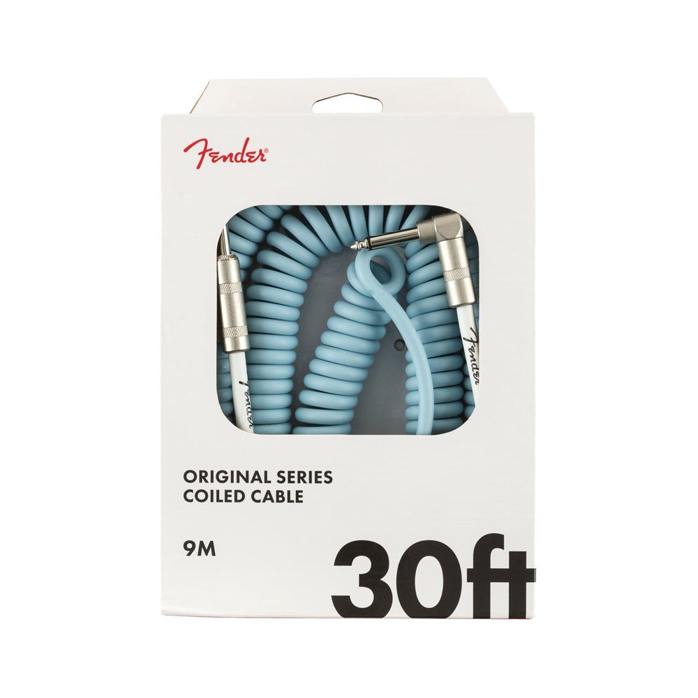 Dây Cáp Guitar Xoắn Fender Original Series Coil Cable 30ft – Daphne Blue