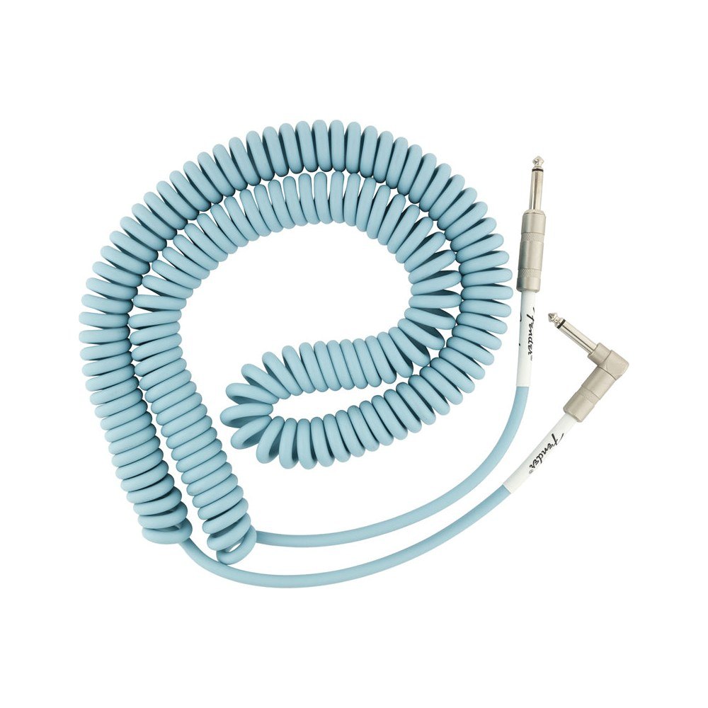 Dây Cáp Guitar Xoắn Fender Original Series Coil Cable 30ft – Daphne Blue