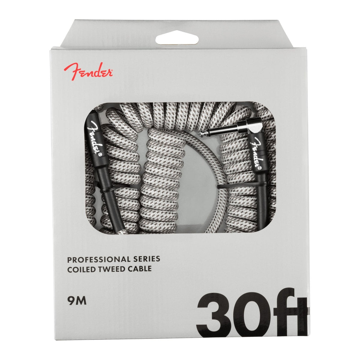 Dây Cáp Guitar Xoắn Fender Professional Series Coil Cable Tweed 30ft – White Tweed