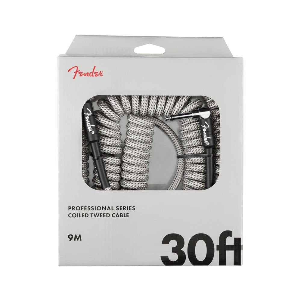 Dây Cáp Guitar Xoắn Fender Professional Series Coil Cable Tweed 30ft – White Tweed