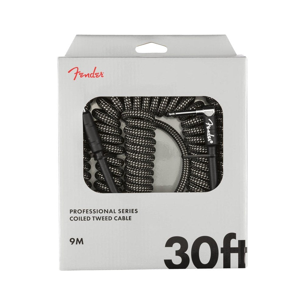 Dây Cáp Guitar Xoắn Fender Professional Series Coil Cable Tweed 30ft – Gray Tweed