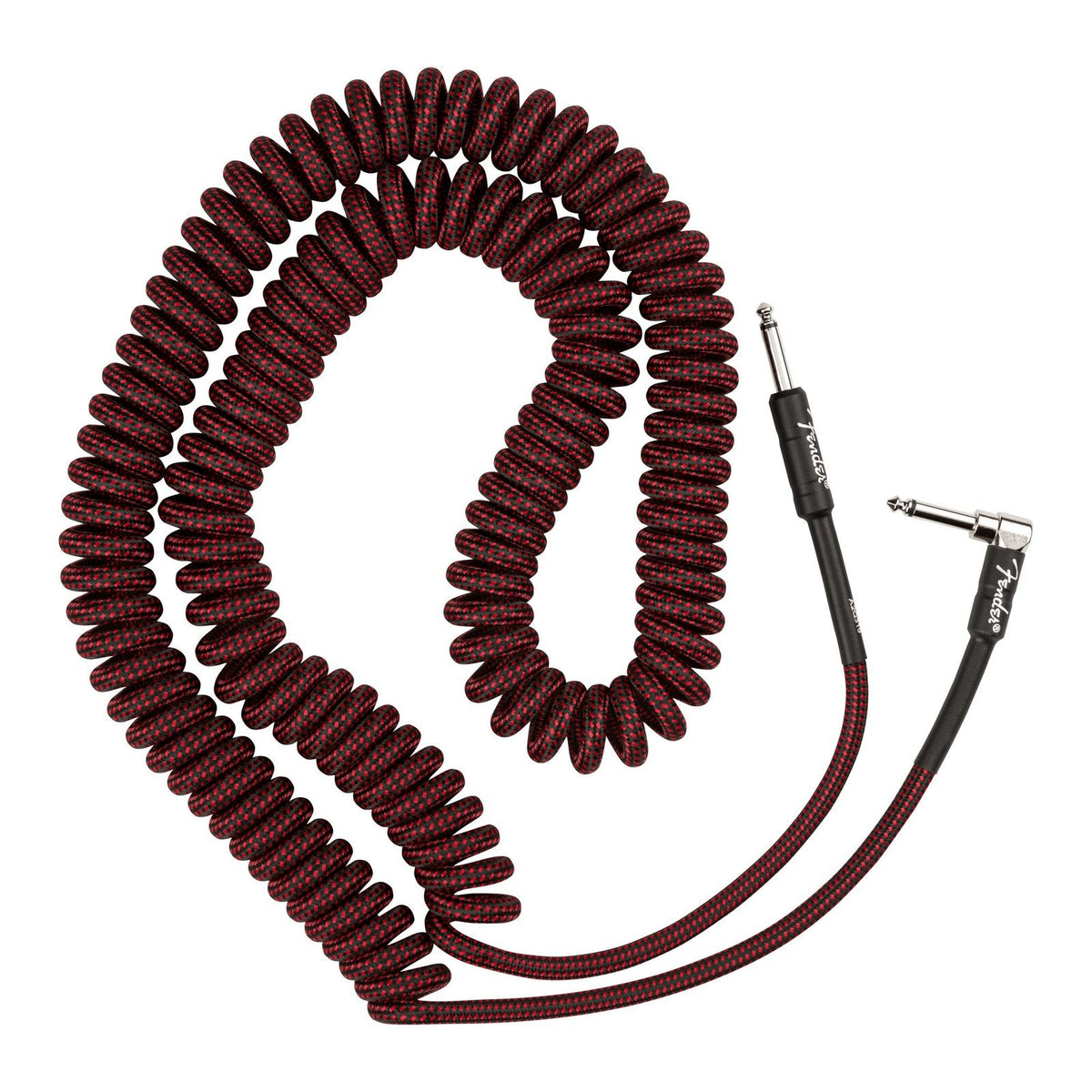 Dây Cáp Guitar Xoắn Fender Professional Series Coil Cable Tweed 30ft – Red Tweed