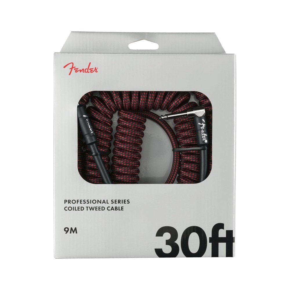Dây Cáp Guitar Xoắn Fender Professional Series Coil Cable Tweed 30ft – Red Tweed