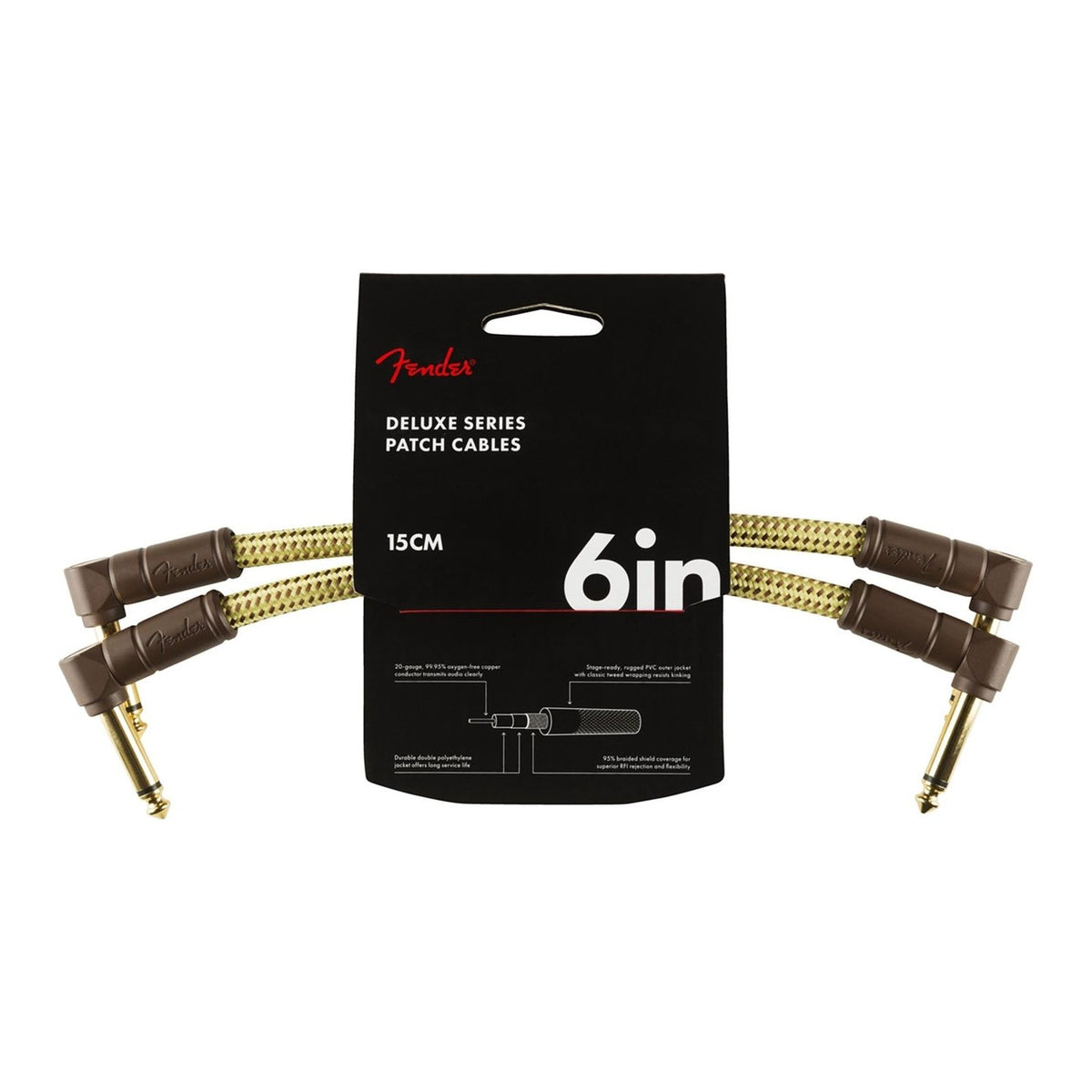 Dây Cáp Patch Fender Deluxe Series Tweed (Bộ 2 Sợi) – Tweed