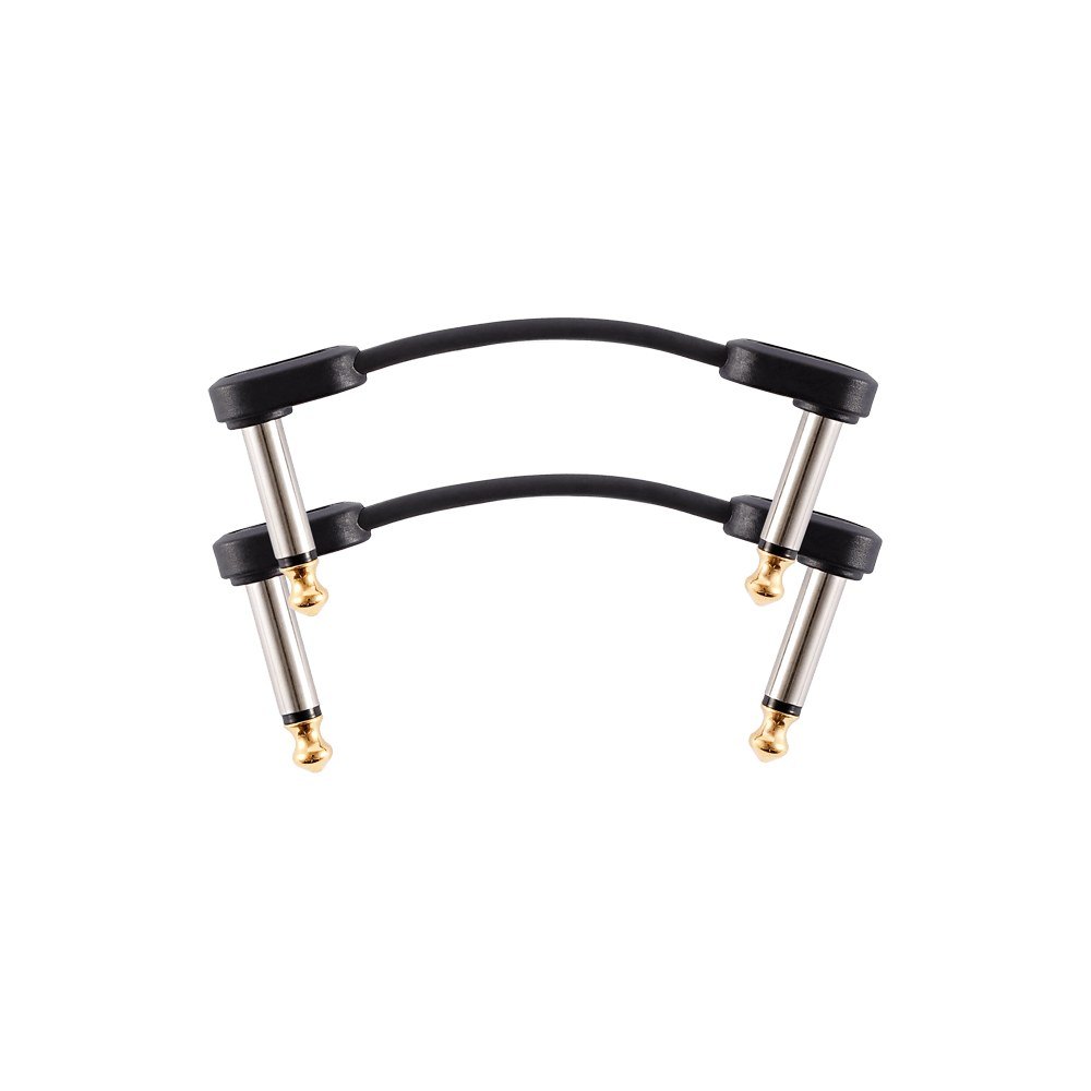 Dây Cáp Patch Pedal D'Addario Flat Patch Cable PW-FPRR – 5cm (2 inch) – Bộ 2 sợi, Vuông dẹt - Vuông dẹt